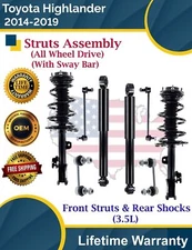 OE Front Struts & Rear Shocks W/Sway Bars For 2014-2019 Toyota Highlander 4X4