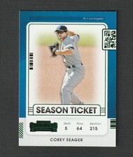 2021 Panini Contenders Corey Seager GREEN #5 Texas Rangers