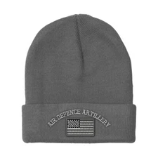 Beanies for Men Us Flag Air Defense Artillery Embroidery Acrylic Skull Cap