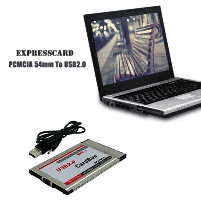 PCMCIA to USB 2.0 CardBus Dual 2 Port 480M Card Adapter for Laptop PC ComputerO1 - Image 2 of 4