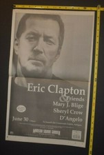 Eric Clapton 1999 2 Page Newspaper Concert Ad MSG NYC Mary J Blige Sheryl Crow