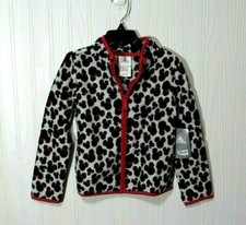 Disney Store Minnie Mouse Fleece Full Zip Girls Jacket Black White Size 4 NWT