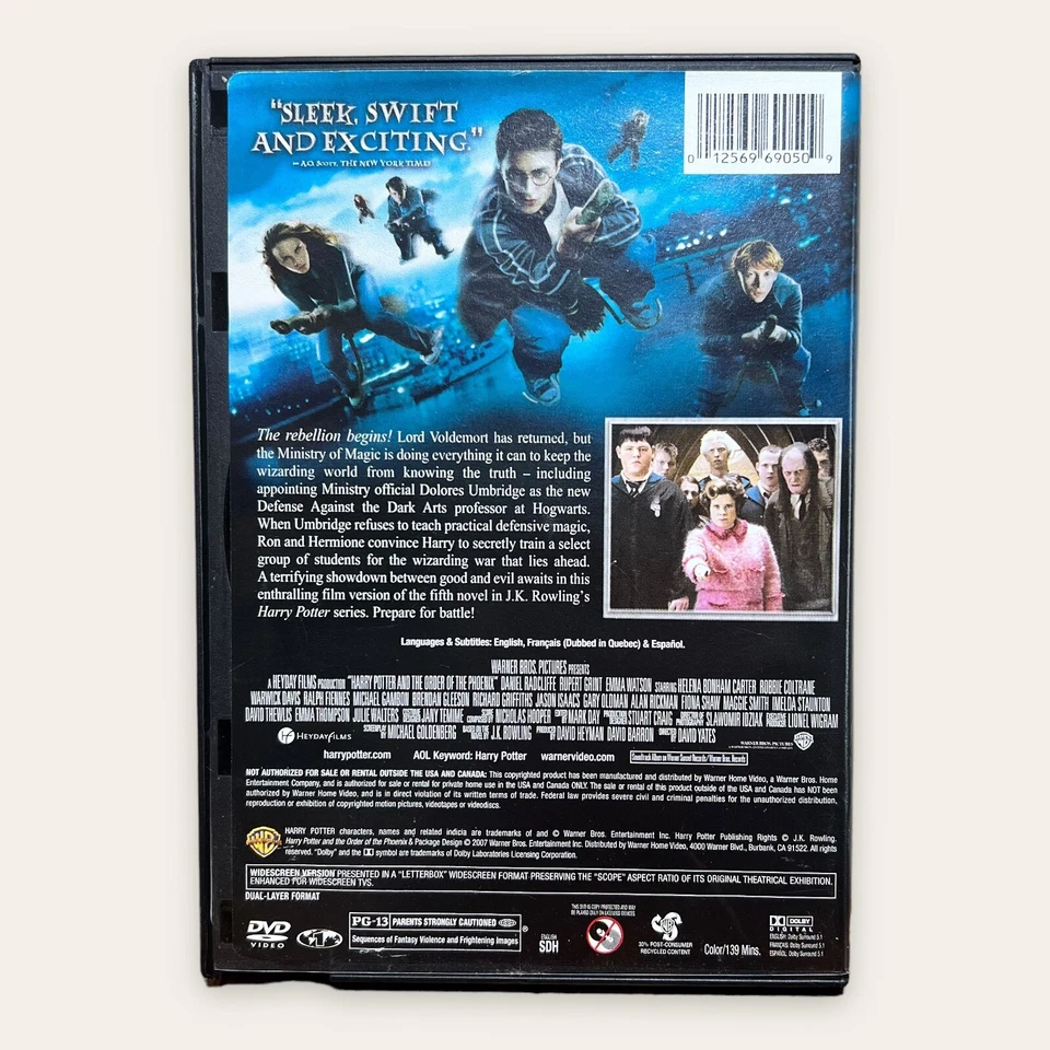 Harry Potter And The Order Of The Phoenix (DVD, Widescreen) BLOCKBUSTER - Image 3 of 4