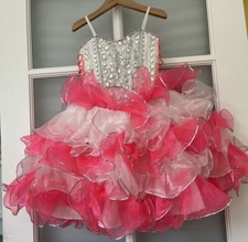 Vintage Toddler Girl 3 5 Ruffle Pageant 2Pc Dress Beauty Rodeo Queen Cupcake