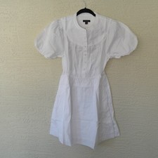 New J Crew Womens Shirt Dress White Cotton Poplin Size Small