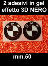 OFFERTA 2 adesivi BMW GEL 50.mm Resinati morbidi scritta logo 3D Auto e Moto