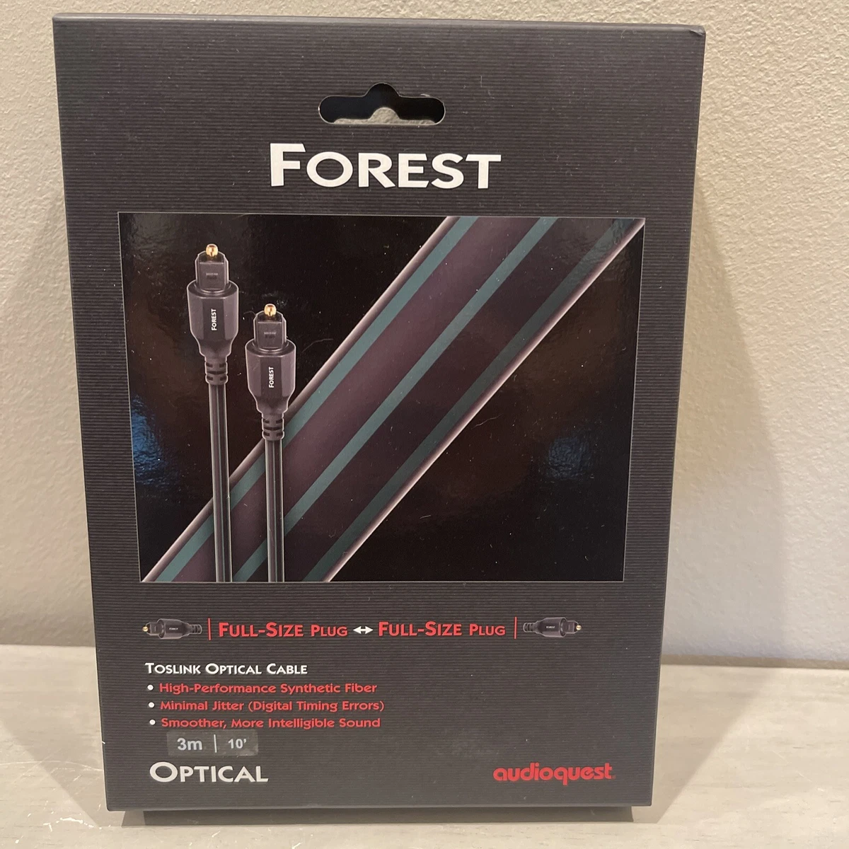 AudioQuest Forest OptiLink – Cavo Audio Ottico In Fibra Di Vetro, 8 Metri, Basso Jitter