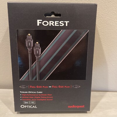 NEW AudioQuest Forest 3M/10' Toslink Optical Cable Model# OPTFOR03