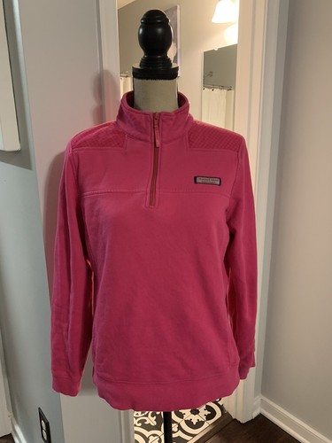 Zip Cotton Pink Pullover Sweatshirt 