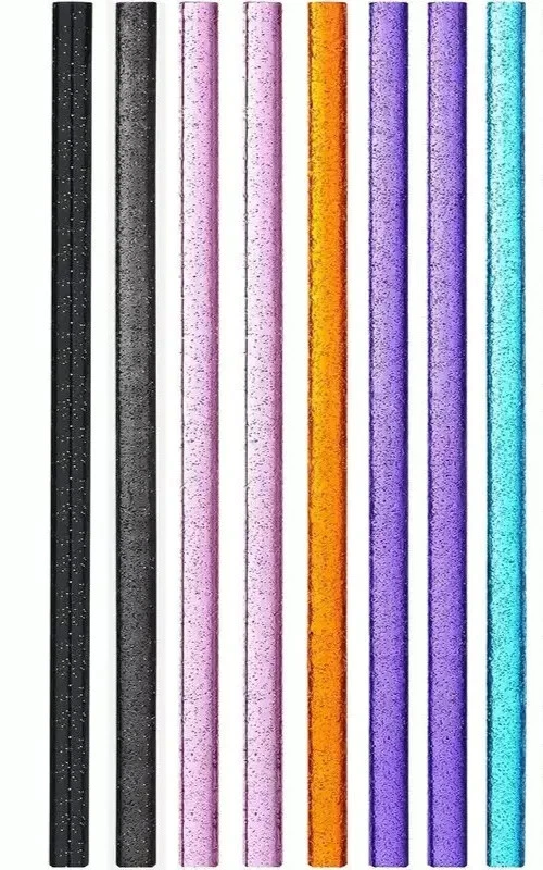12 cannucce colorate 2 in 1 con paletta, cannucce riutilizzabili in