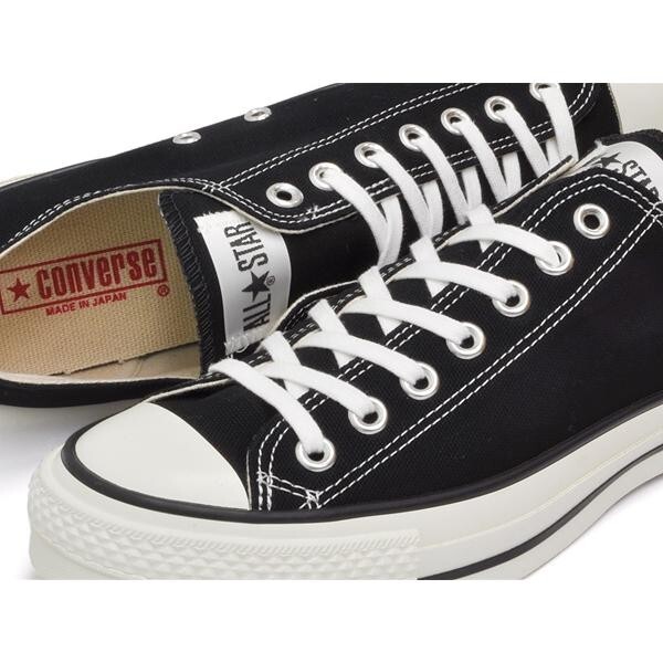Converse Canvas All Star J OX Black Lo Made in Japan Unisex US 3.5