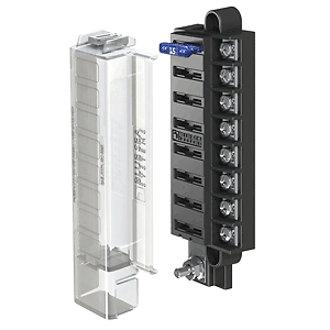 Blue Sea 5046 ST Blade Compact Fuse Blocks - 8 Circuits w/Cover - Picture 1 of 1