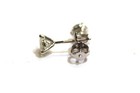 New GIA 14k white gold .70ct SI1 J round diamond Martini stud earrings screwback — photo 9