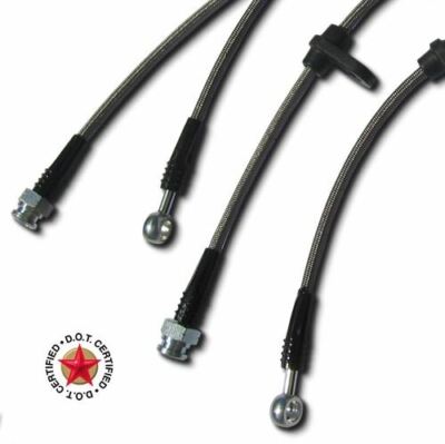 Stainless Steel Braided Brake Line FRONT REAR Techna-Fit For 06-11