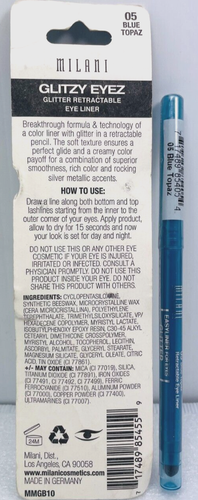 Neu (2) MILANI GLITTER Retractable Eye Liner - #05 BLUE TOPAZ - RARE! - Bild 4 von 4