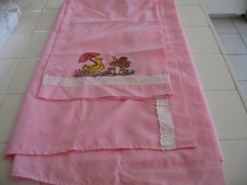 Adorable Embroidered Ducks Cotton Baby Crib Blanket With Matching Pillowcase