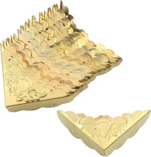 Antique Decorative Box Corner Protector Edge Safety Furniture Corner Guard, 1.6"