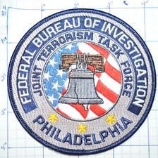 PHILADELPHIA PA FBI JOINT TERRORISM TASK FORCE FEDERAL BUREAU POLICE V2 PATCH