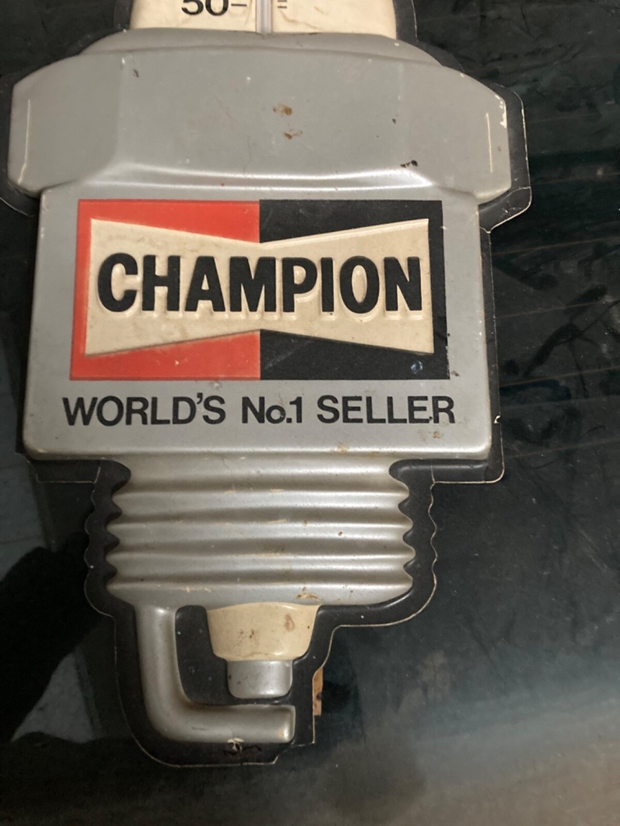 CHAMPION Spark Plug Thermometer Marketing Display plastc | eBay