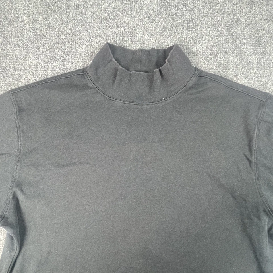 Camisa LL Bean Mediana Negra Cuello Tortuga Manga Larga Regular Para Hombre Foto 3 de 4