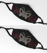 2 Pack - Butterfly  Red & Silver Rhinestone F...
