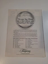 Tanqueray Gin Amateur Athlete Achievement Award Print Ad 1992 8x11 Vintage 