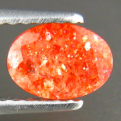 0.62Ct UNHEATED CONFETTI ORANGE SUN STONE GEMSTONE - Picture 1 of 6