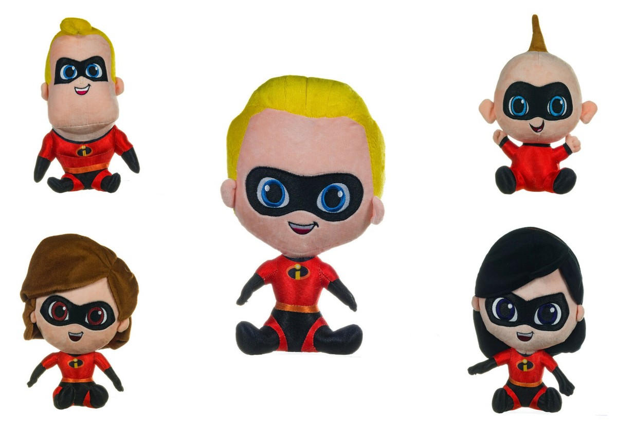 Disney Pixar Incredibles Family Large Plush Soft Toys Large 12 Inch Movie
