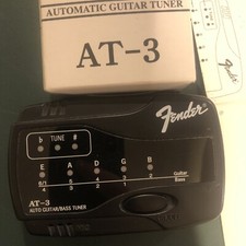 Geniune FENDER AT-3 Automatic Guitar/Bass Tuner Black - Very Nice
