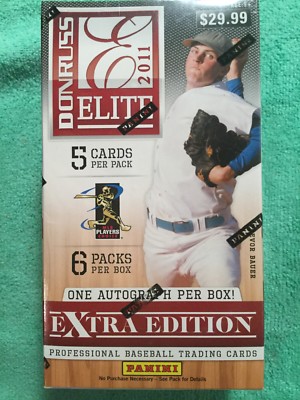 2011 DONRUSS ELITE  EXTRA EDITION BB BLISTER BOX WITH 1 AUTO PER BOX