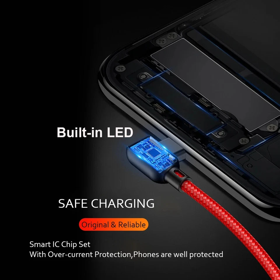 3-Pack 90 Degree 60W USB-C to USB-C PD Fast Charger Cable For Samsung iPhone 15 - Image 2 of 4