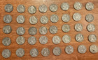 Lot of 40 circulated 1942 - P Jefferson War Nickels Condition Varies -FREE SHIP — photo 1