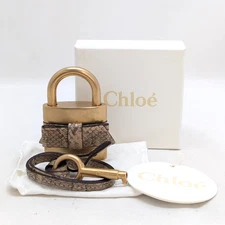 Chloe Paddington Bag Padlock and Key Only Beige Leather BOXED Authentic RARE