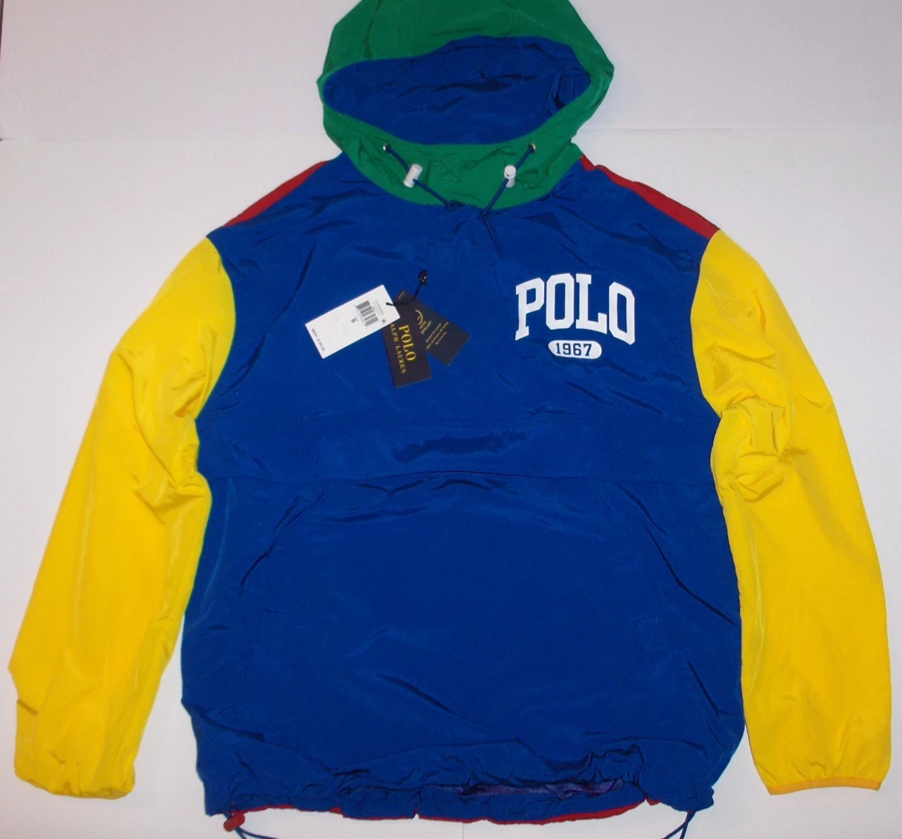 POLO RALPH LAUREN Men's Logo Color Blocked Hooded Pullover Windbreaker Jacket
Opens in a new window