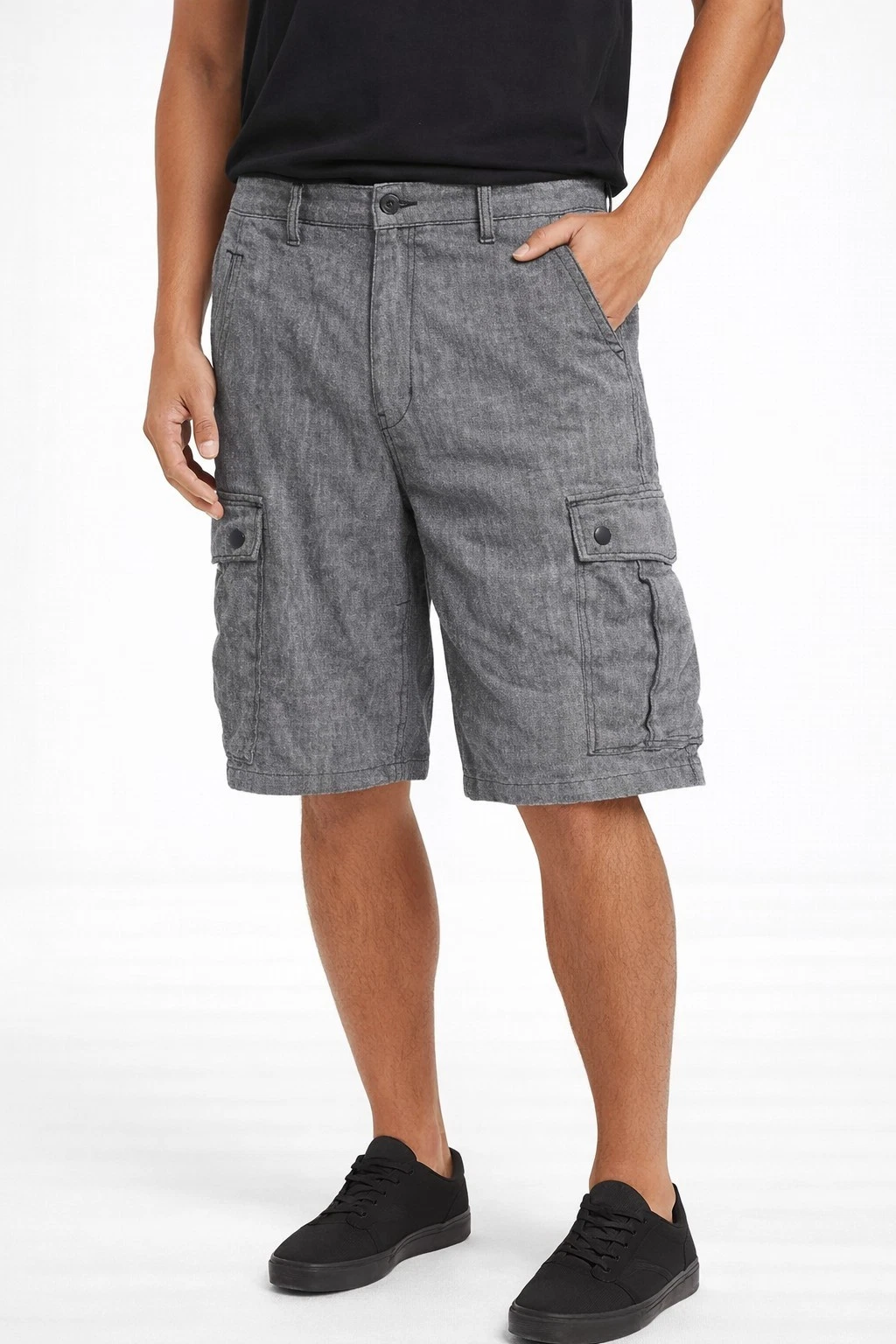 Levi Strauss Heathered Gray Cotton Shorts Men's size 32