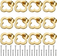 12 Pack 55mm Brushed Gold Cabinet Knobs, Zinc Alloy Drawer Knobs with Screws