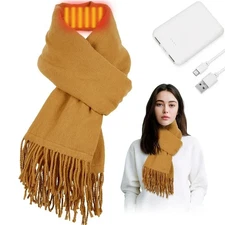 Warm Winter USB Electric Heated Scarf Heating Pad Neck Warmer Heater Wrap Gift