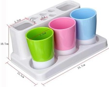 Toothbrush Toothpaste Holder Stand for Bathroom Storage Organizer Space-Saving