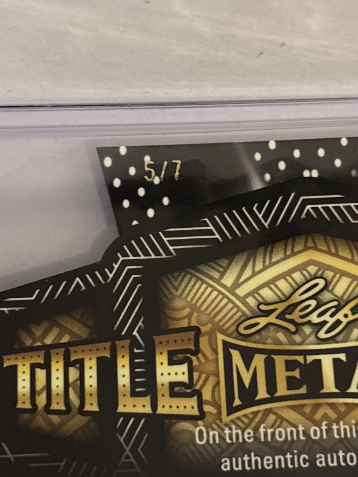 Jon Jones Auto /7, Title Belt “Case Hit”, 2026 Leaf Ring Kings, UFC Legend/champ view 3