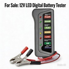 12V LED Digital Battery & Alternator Tester Portable Automotive Diagnostic Tool