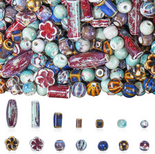 Bulk Assorted Porcelain Ceramic LargeHole Beads for Jewelry Making 0.4 lb