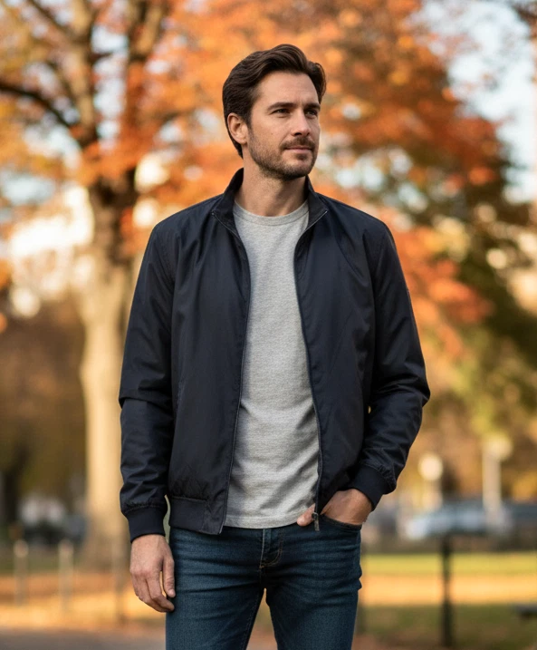 7 Diamonds Navy Loosid Jacket, Mens Size Medium