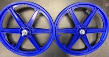 6 Spoke 20in Bicycle/Bmx Mag Wheel Blue