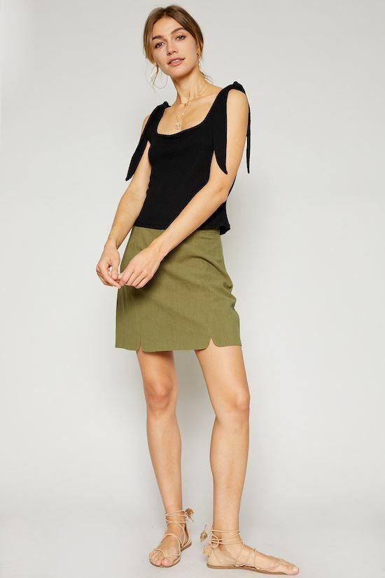 Sadie & Sage - Bette Rib Knit Tank - Black