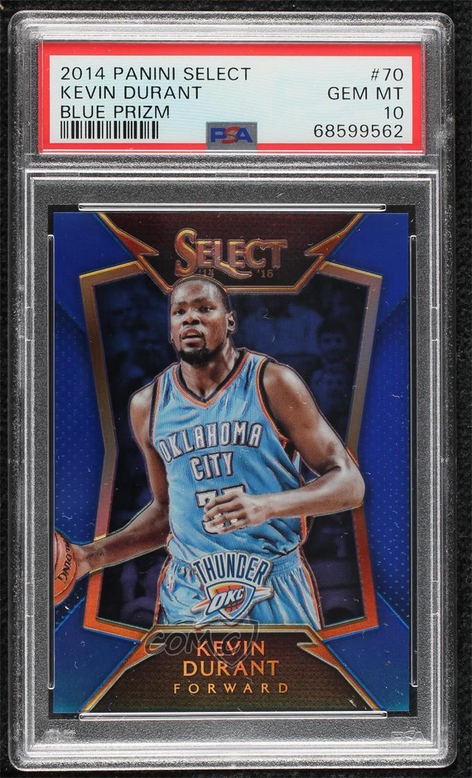 2014 Panini Select Concourse Blue Prizm /249 Kevin Durant #70 PSA 10 GEM MT h8k