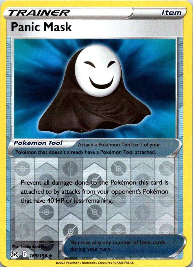 Panic Mask Reverse Holo SWSH11: Lost Origin 165/196 NM Pokemon
