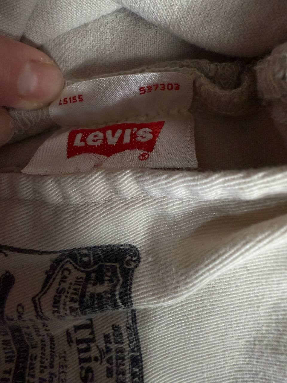 Levi's 501 Distressed Patchwork Denim Light Gray … - image 12