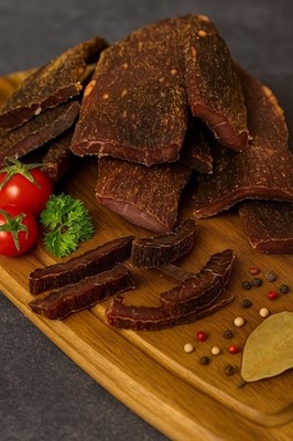 500 Gramm Beef Jerky Geschnitten BBQ+Knoblauch+Smoked+Voodoo+Sweet