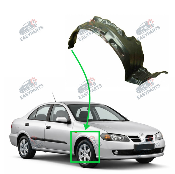 Radlauf StoßStange Locaro Vorne Rechts FüR Nissan Almera 2000 - 2006-image