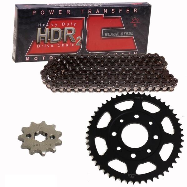 Kettensatz Honda Cb 100 76-77 Kette Jt 428 Hdr 102 Offen 14/37-image